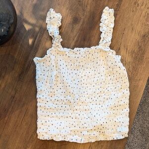 Abercrombie & Fitch Cropped Ruched White Top Small